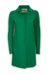 Herno Long Sleeve Coat With Notch Lapel And Side Pockets In 7215