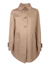 Herno A-shape Sand Trench Coat In Beige