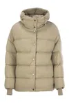 Herno Nylon Microfibre Bomber Jacket In Beige