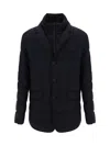 Herno Quilted Padded Double Layer Down Jacket In Black