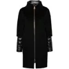 Herno Coat In Luxury Wool And Nylon Ultralight In Black