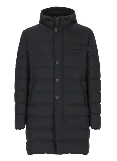 Herno Laminar Coat In Gore-tex Infinium Windstopper In Black