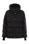 Herno Womens Waterproof Microfibre Bomber Jacket In Black