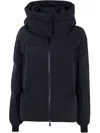 Herno High Neck Down Jacket With Hood Clothing In Black