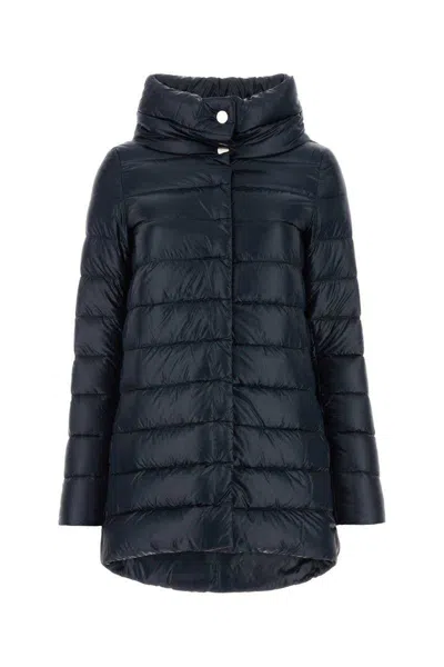 Herno Dark Blue Nylon Amelia Down Jacket In Navy