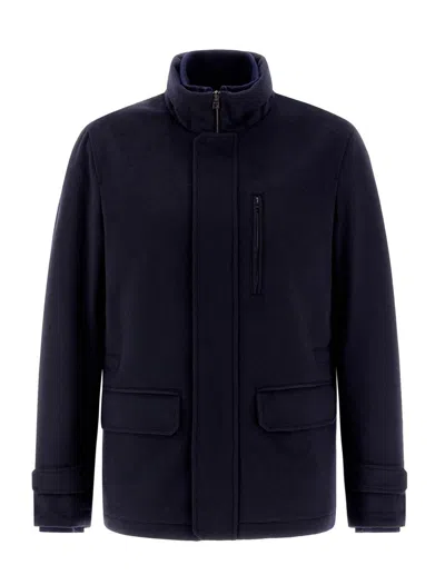 Herno Long-sleeved Casual Jacket In Black