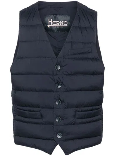Herno Men Il Panciotto Down Vest In Blue