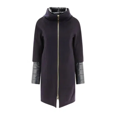 Herno Coat With Down Inserts Coats Blue