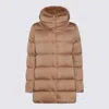 Herno A-shape Satin Faux Fur Bib In Brown