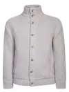 Herno Infinity Wool Bomber Jacket In Grey