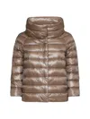 Herno Quilted Padded Jacket With Logo In Grey