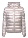 Herno Down Jacket In Nylon And Eco-fur In Grey