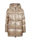Herno A-shape Zip-up Hooded Puffer Jacket In Grey