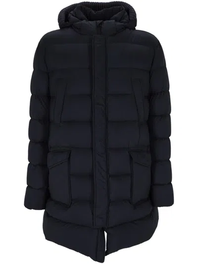 Herno Padded Hooded Down Jacket In New Blu