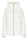 Herno Cape In Cashmere, Silk And New Lady Faux Fur In White