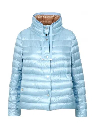 Herno Coats In Azzurrino/cammello