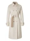Herno Sand Cotton Gabardine Trench Coat In Gray