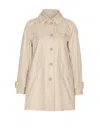 Herno Medium Length Waterproof Beige Cotton Trench Coat With Buttons Women In Beige