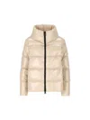 Herno Wool-trim Down Jacket In Beige