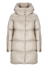 Herno ウルトラライトナイロン＆モノグラム Aシェイプ In Beige