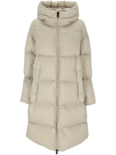 Herno Medium Relaxed Down Jacket For Women In Brown