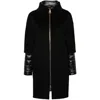 Herno Detachable-panels Virgin-wool Coat Clothing In Black