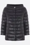 Herno Iconico Cropped Down Puffer Coat In Black
