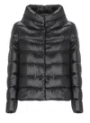 Herno Funnel-neck Padded Jacket In Black