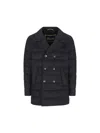 Herno Double-breasted Padded Coat In Black
