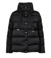 Herno Lightweight Puffer Jacket With High Collar In Black