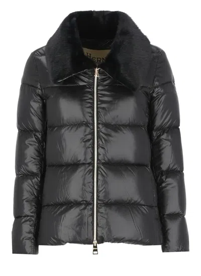 Herno Quilted Down Jacket In Black