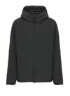 Herno Lightweight Hooded Down Jacket Pockets In Black