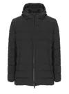 Herno Quilted Down Jacket With Adjustable Hood And Buttoned Pockets In Black