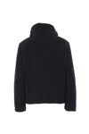 Herno Fleece Jacket With Hood In Black
