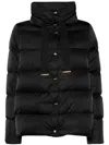 Herno Shiny Satin Down Jacket In Black