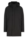 Herno Puffer Jacket With Knutted Collar In Black