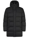 Herno Down Jacket With High Collar And Hood In Black