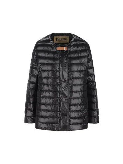 Herno Crewneck Down Jacket In Multi