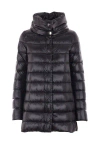 Herno Black 200 G Ultralight Nylon Amilia Coat In Black