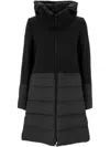 Herno Coat In Wool And Nylon In Black