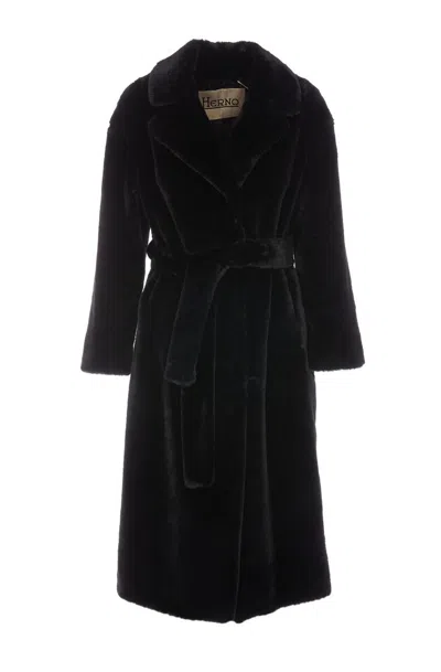 Herno Black Soft Coat