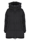 Herno Hooded Quilted Jacket Side Pockets In Black