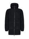 Herno New Impact Long Down Jacket With Hood In Black