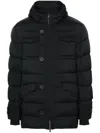 Herno Drawstring Hood Down Jacket In Black