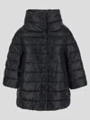Herno Black Nylon Aminta Cape In Black