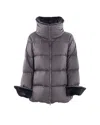 Herno Faux-fur Collar Puffer Jacket In Black