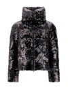 Herno Cape In Shimmering Lace Layer