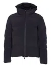 Herno Down Jacket With Hood And Quilted Pattern In Blue