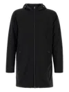 Herno Men Black Stretch Nylon Parka In Black