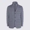Herno Padded Chest Pocket Front Flap Notched Lapel In Gray